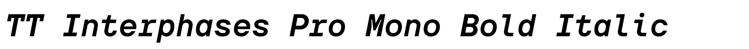 TT Interphases Pro Mono Bold Italic